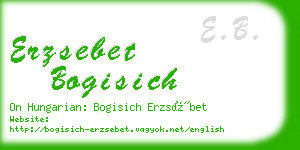 erzsebet bogisich business card